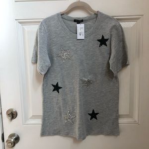 NWT William B embellished star tee